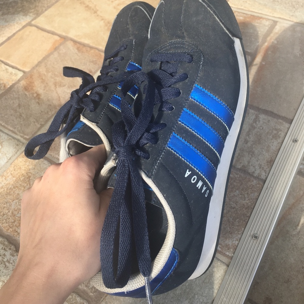 Blue Adidas Samoa Sneakers